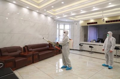 筑牢健康防線 伊春中院全面做好辦公區(qū)域消毒工作